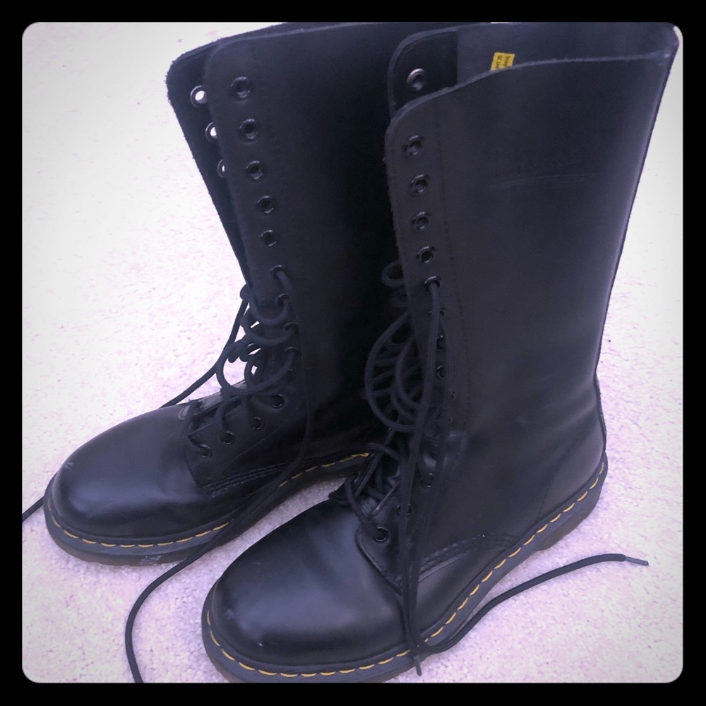 14 hole leather Dr Martens boots
